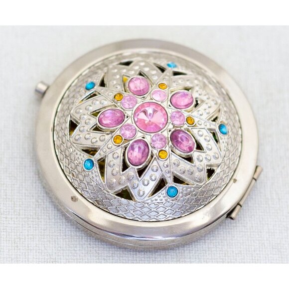 Vintage Intricate Floral Mirror Case, A14 - Picture 2 of 4